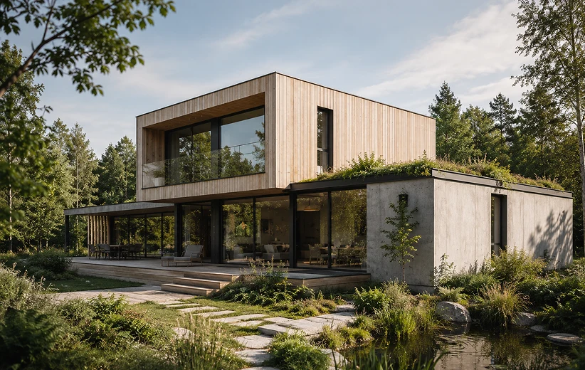 Moderní architektura v souladu s přírodou